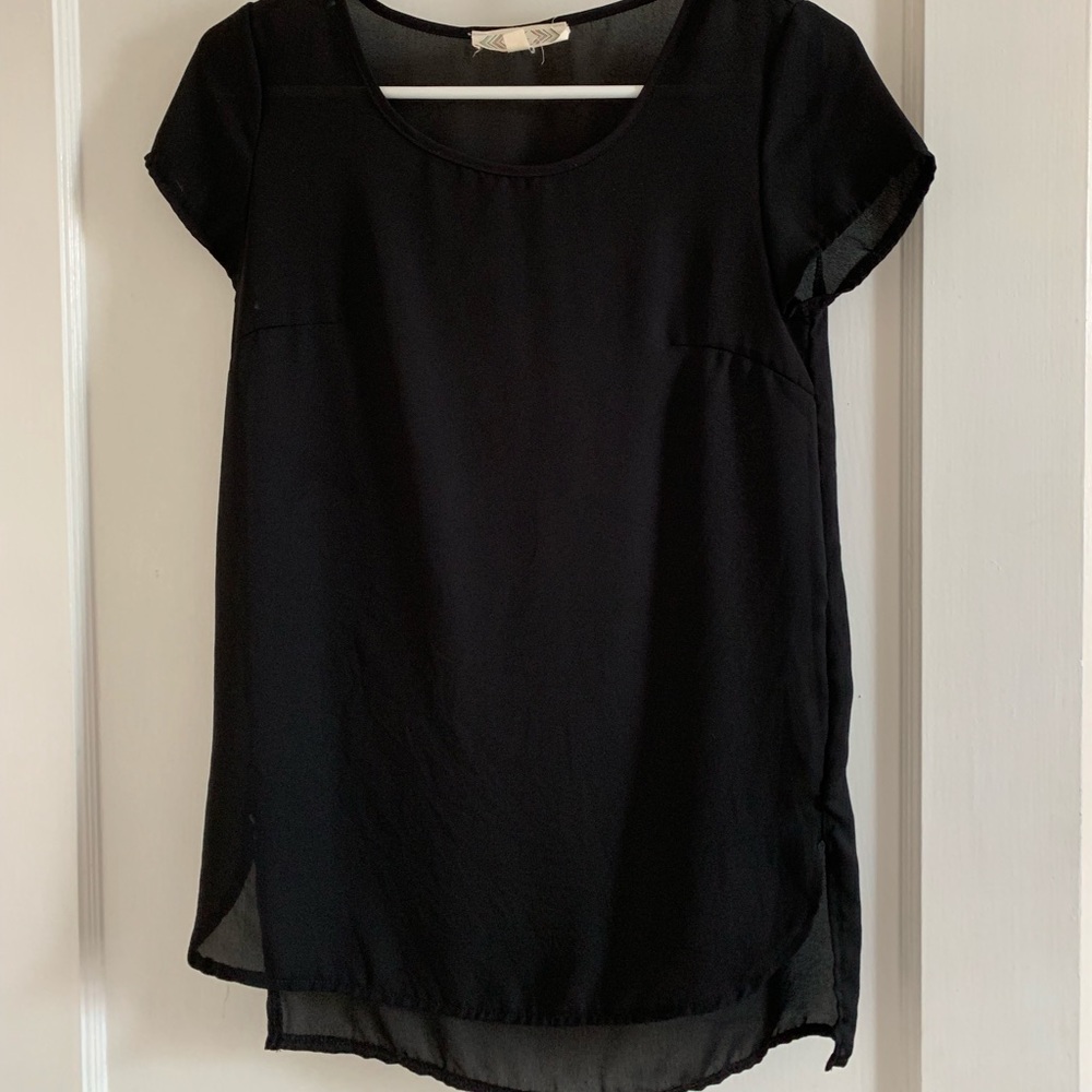 Sheer black top